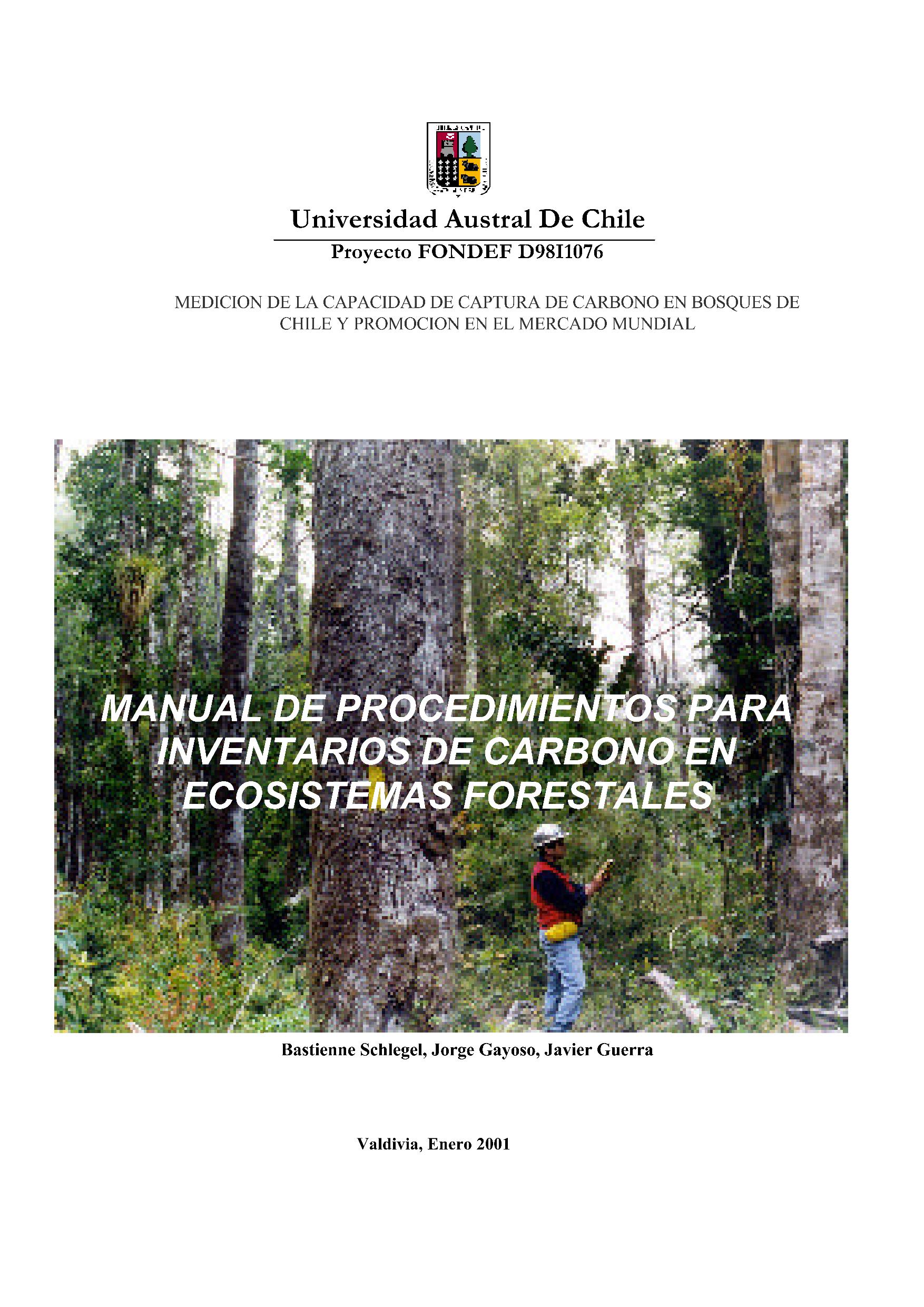 Manual De Procedimientos Muestreos De Biomasa Forestal.